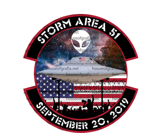 Storm Area 51 Decal  They Can't Stop All of Us