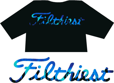 Filthiest Black Shirt with Blue Dj Print
