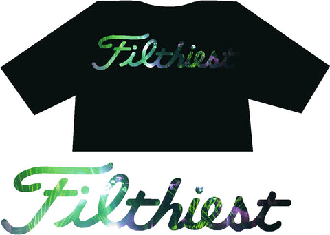 Filthiest Black Shirt with Green Lazer DJ Print