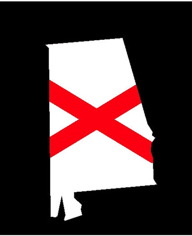 alabama state flag decal