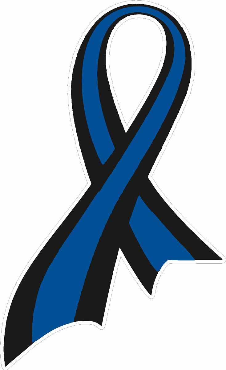 Fallen Ribbon LCPD Fallen Officers Ribbon Decal – House Of Grafix
