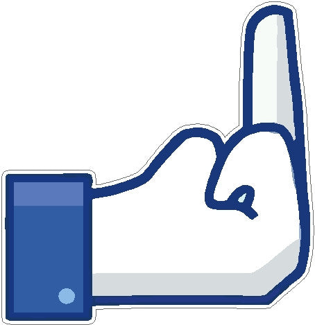 F U middle finger from facebook