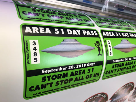 Area 51 Day Pass Decal STORM AREA 51 DECAL THEY CAN'T STOP ALL OF US