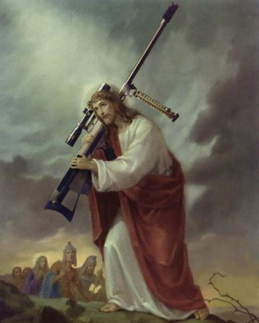 Jesus with .50cal decal