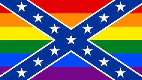Rainbow confederate flag decal