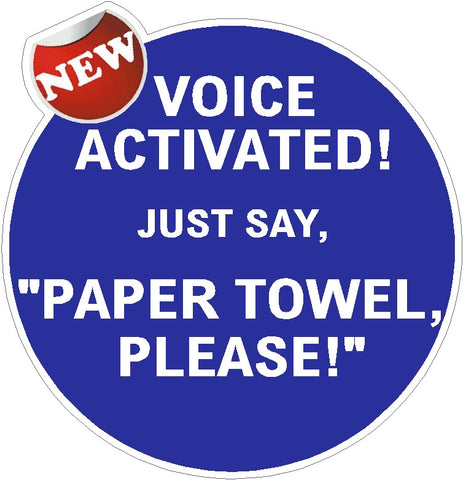 Voice Activated "PAPER TOWEL,  PLEASE!" Troll Decals