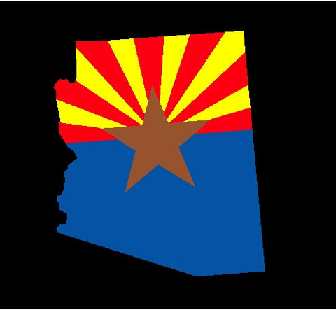 arizona state flag decal