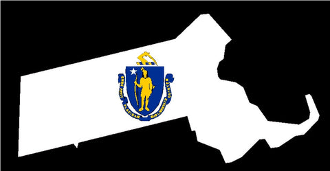 massachusetts state flag decal