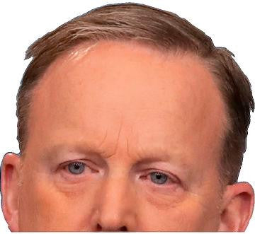 Sean Spicer hiding peeking decal