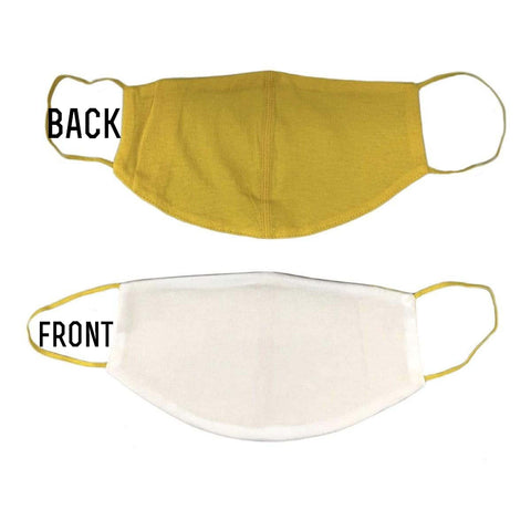 CUSTOM SUBLIMATION MASK with pocket for filter YELLOW straps and backing